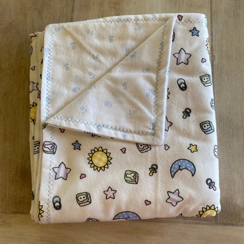 Flannel Baby Blanket. Handmade 3’ X 3.5’